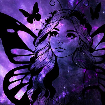 butterfly fairy realistic girl