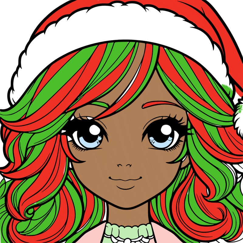 realistic christmas girl