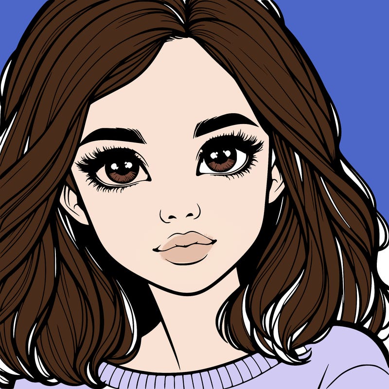 realistic girl whith cute eyes