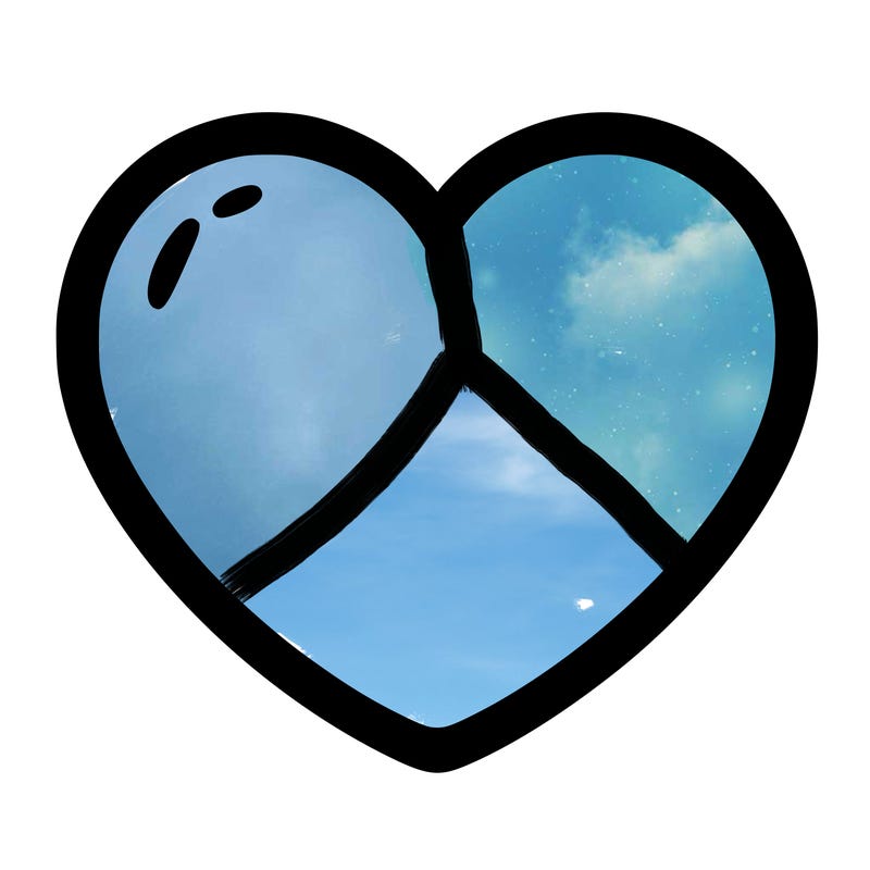 a blank heart