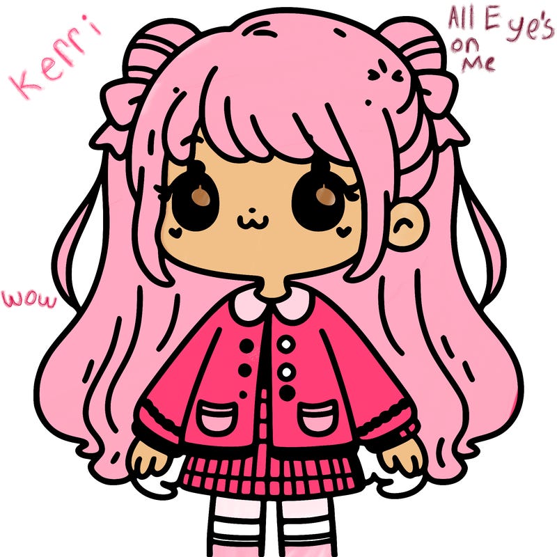 girl in a pink outfit