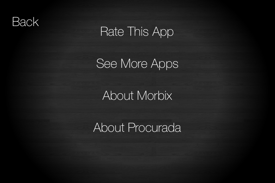 Speed Stacks Timer HD - Speed Stacks Timer HDアプリのメニュー画面。いくつかのナビゲーションオプションが表示されています