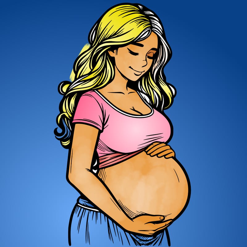 woman heavily pregnant realistic