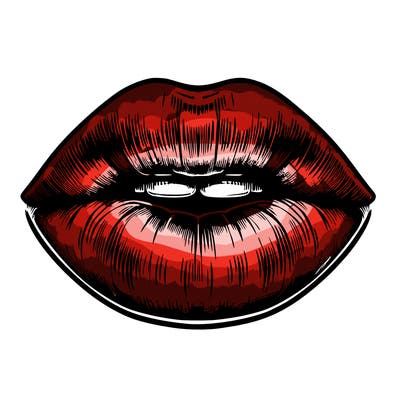 realistic mouth with lips