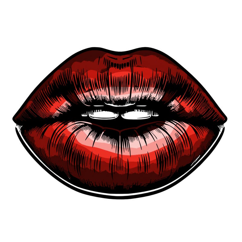 realistic mouth with lips