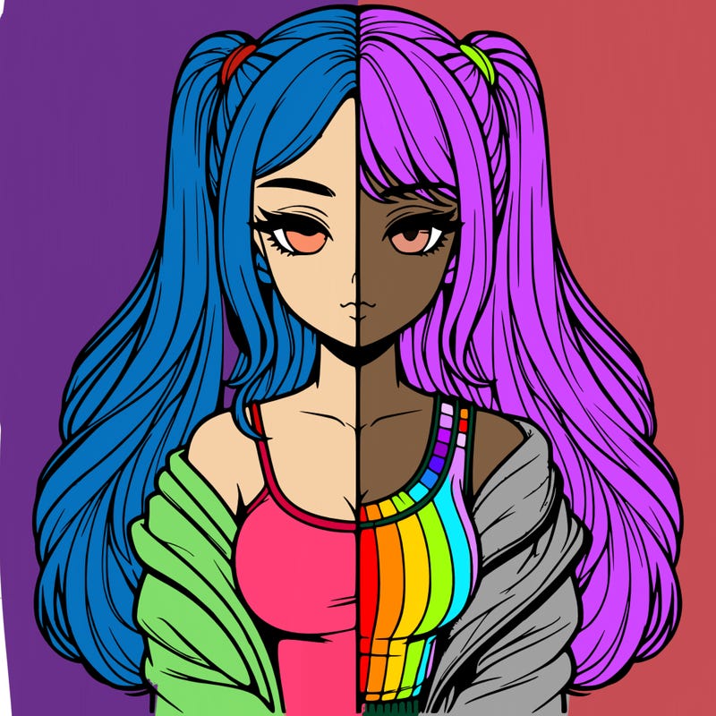 realistic girl split