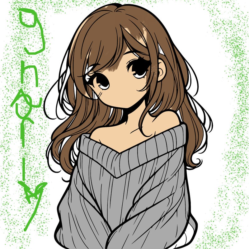 shy pretty girl wearing a sweater that is falling off one shoulder portrait