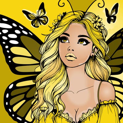 butterfly fairy realistic girl