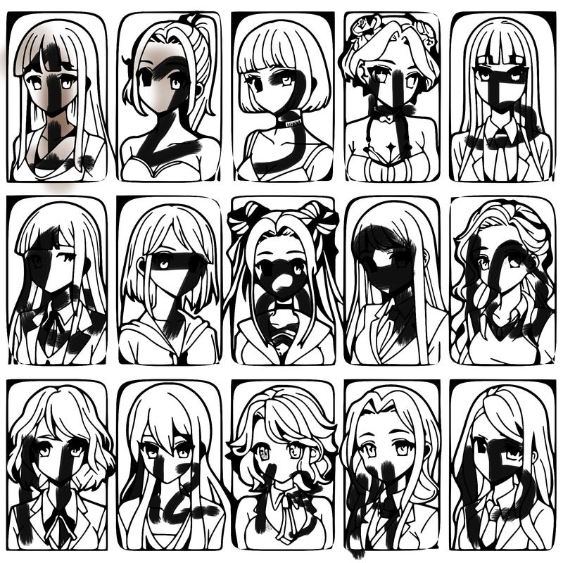 girls that look diffrent anime