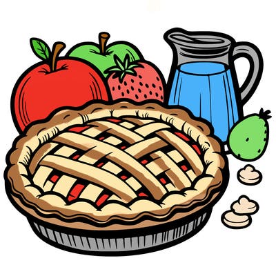 a pie of food