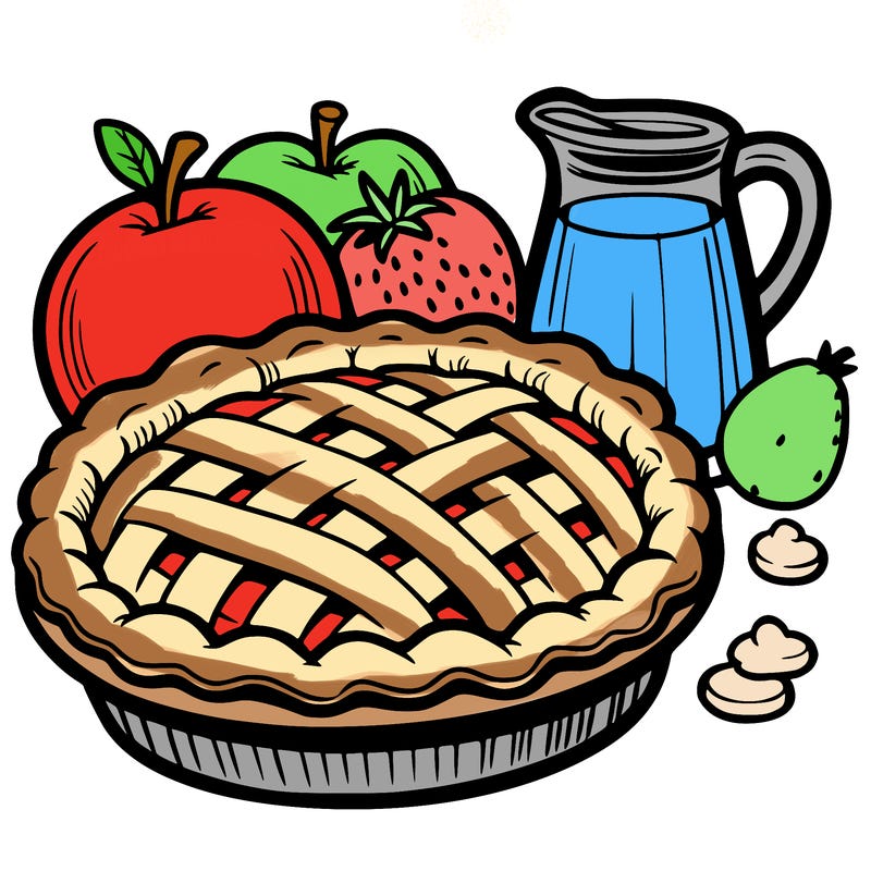 a pie of food