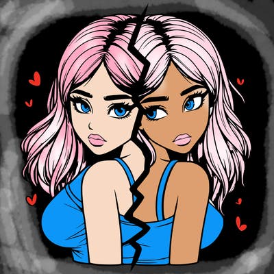 realistic girl split