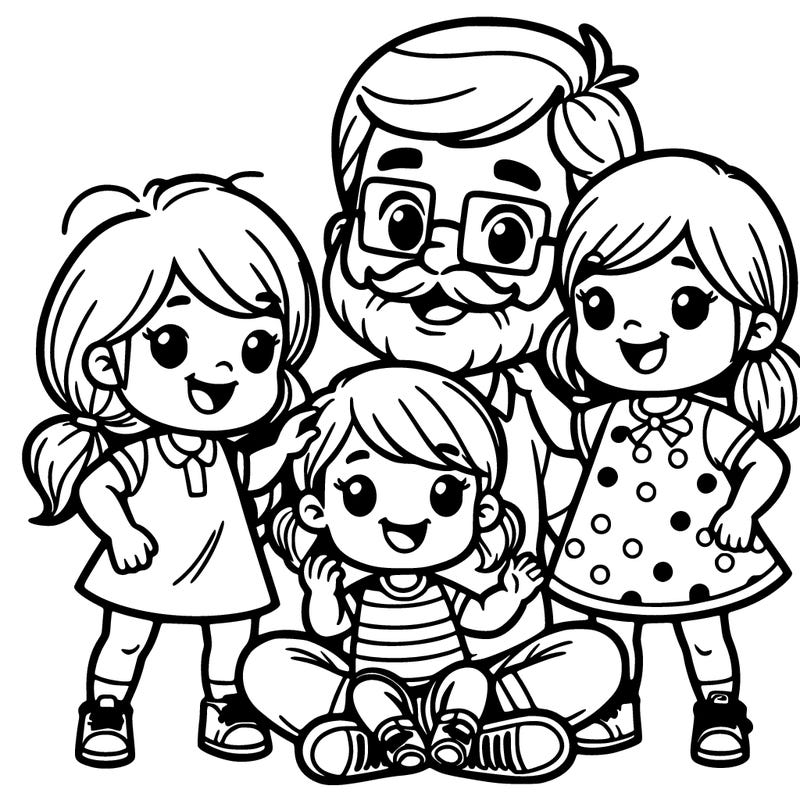 3 girls and there dad