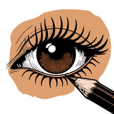 eye drawing pencil