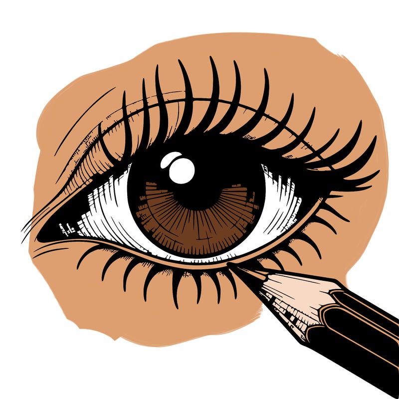 eye drawing pencil