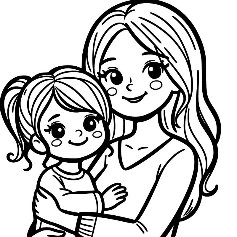 mom with her daughter