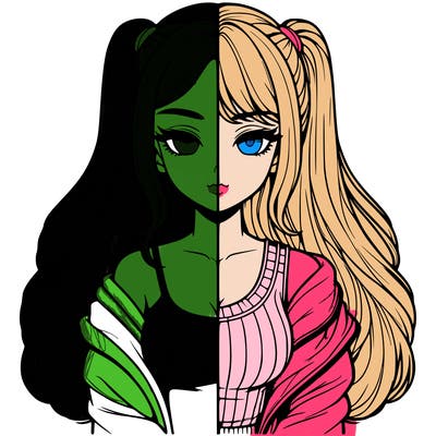 realistic girl split