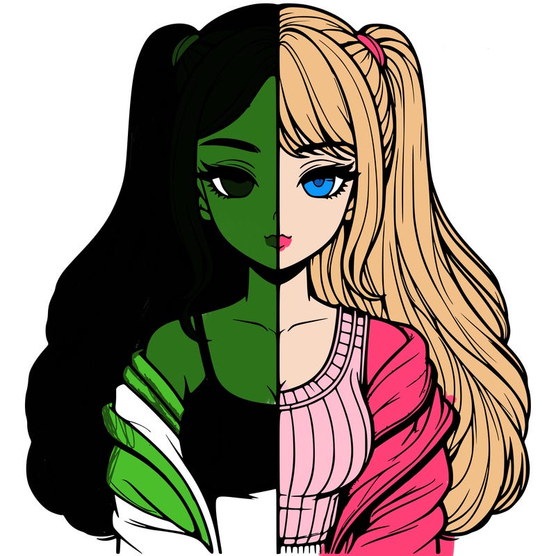 realistic girl split