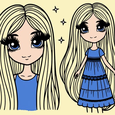 girl long hair long eyelashes model