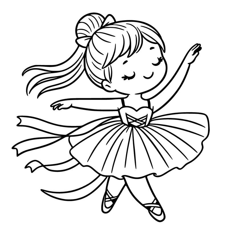 dancing girl in a ballet dress