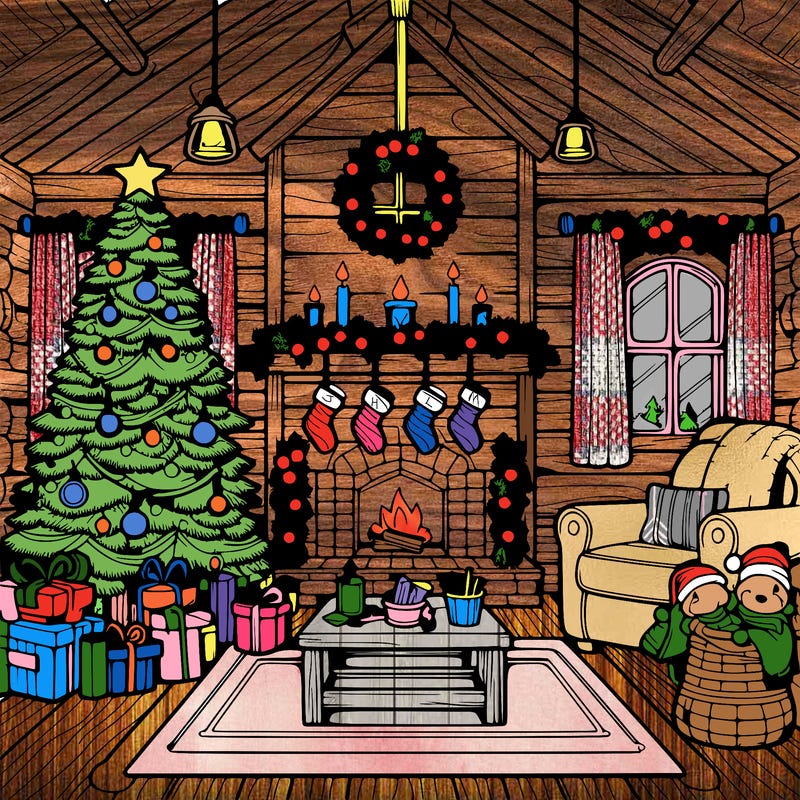 christmas house interior