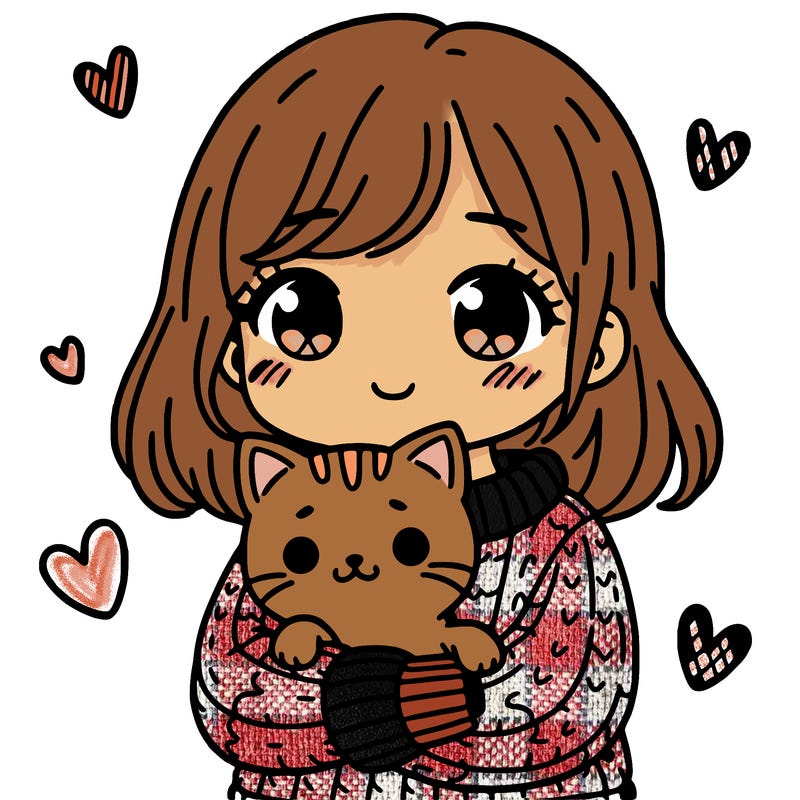 a girl with sweater hugging a cat
