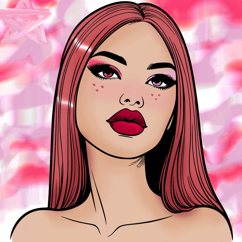 realistic woman with full lips