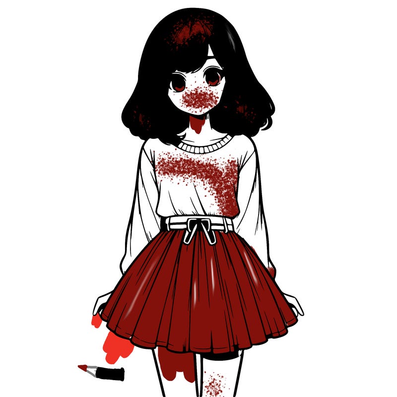 realistic girl with a skirt on