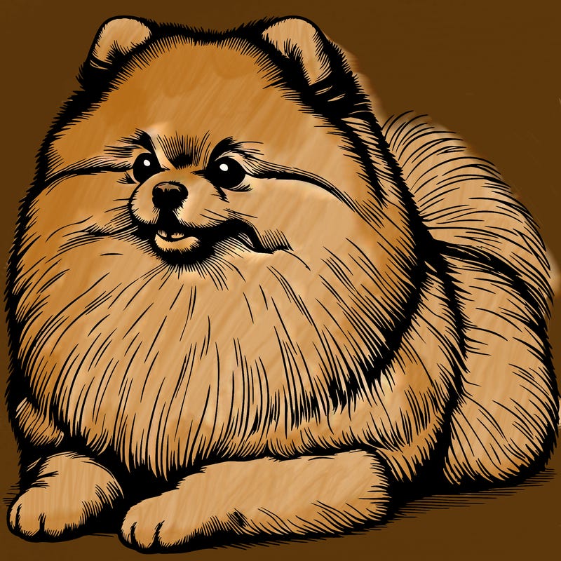 realistic pomeranian