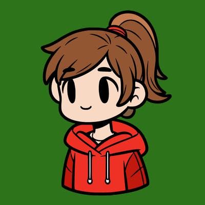 boy with hair in a ponytail and a hoddie