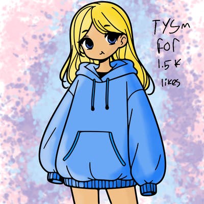 girl with big sweatshirt