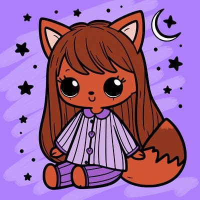 girl in fox pjs
