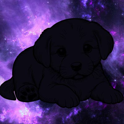 a cute realistic puppy