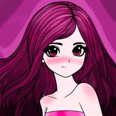 realistic girl pretty long hair