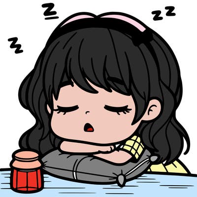 sleepy girl