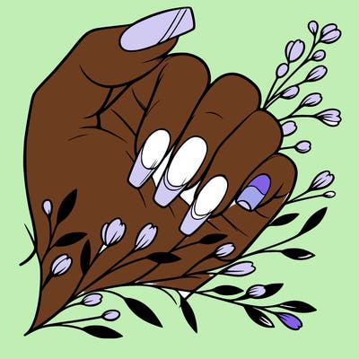 nails with french tip