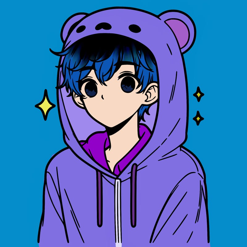 a 17 year old boy in a cute animal hoodie