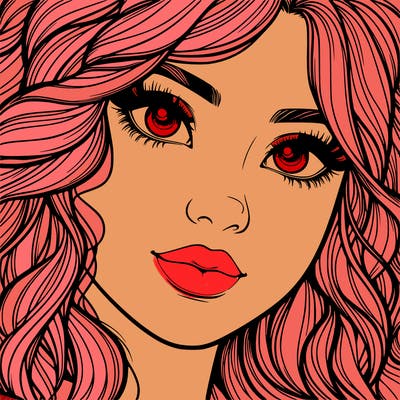 beautiful realistic girl close up to the camera with wavy hair,