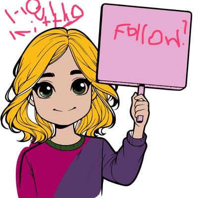 realistic girl holding up a sign