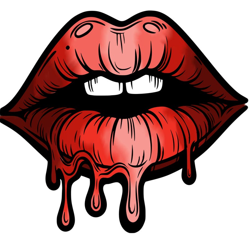 lips that look realistic and drip
