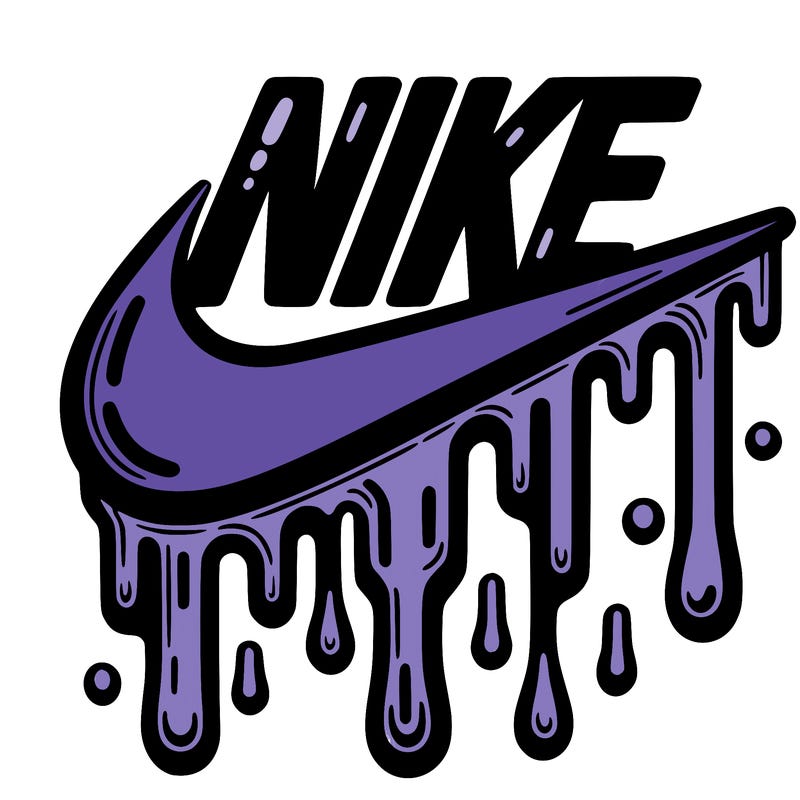dripping nike logo