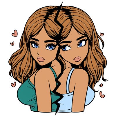 realistic girl split