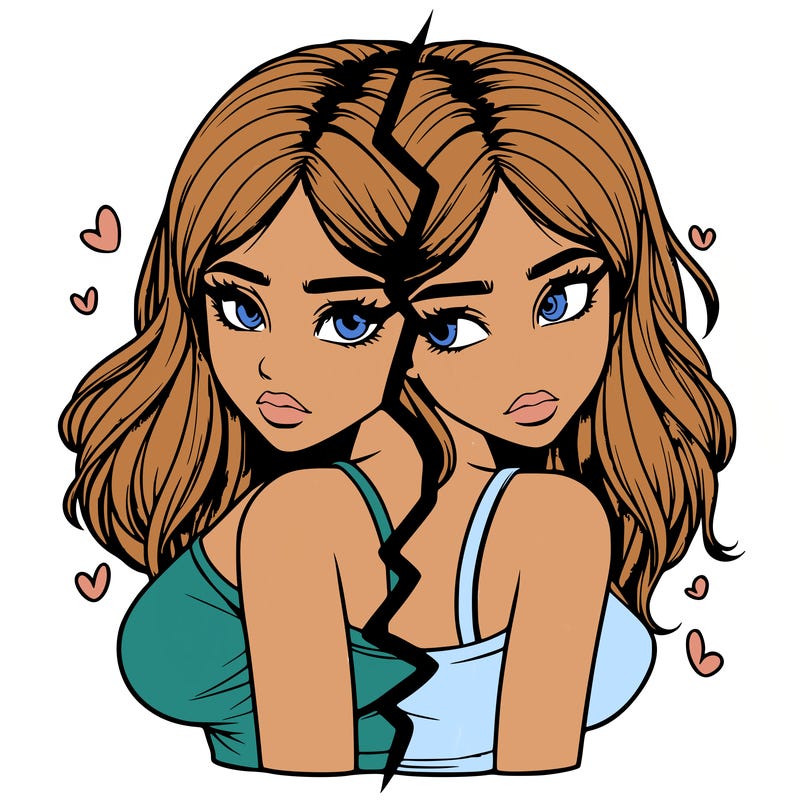 realistic girl split