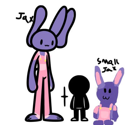 human like rabbit that is tall