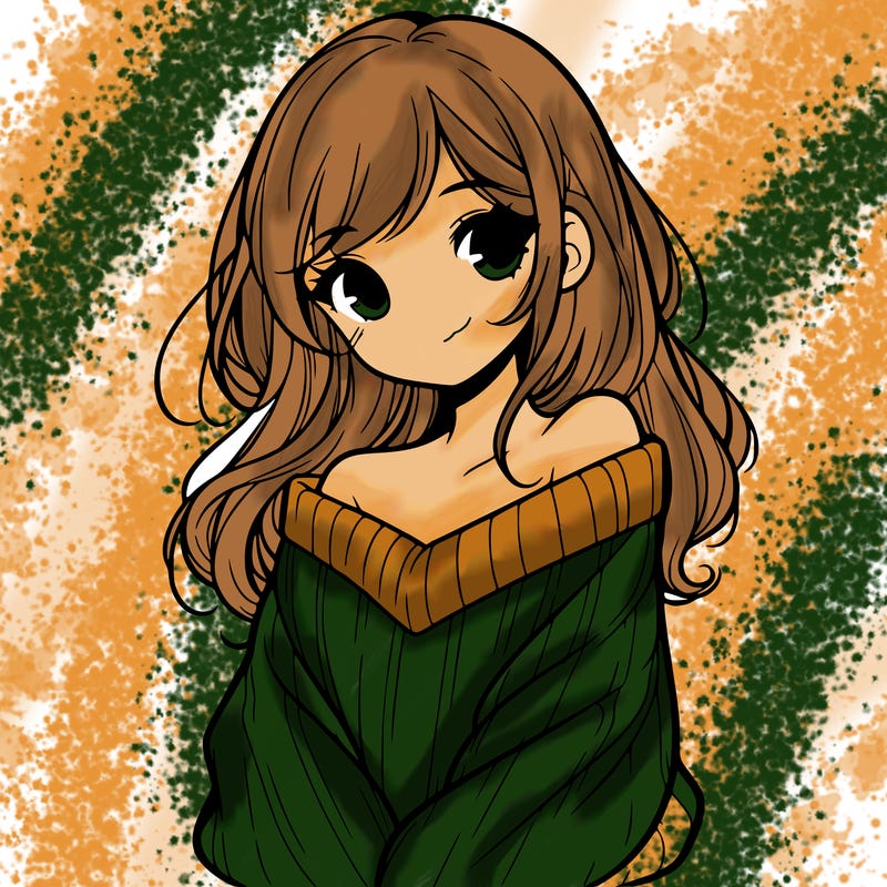 shy pretty girl wearing a sweater that is falling off one shoulder portrait