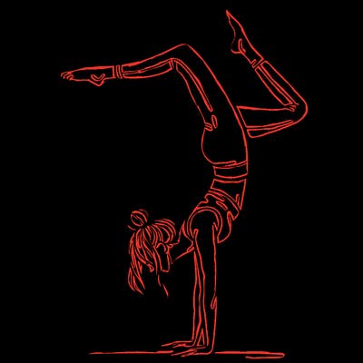 a woman doing a handstand