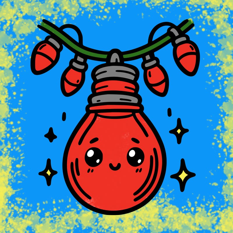 small bulb of a garland