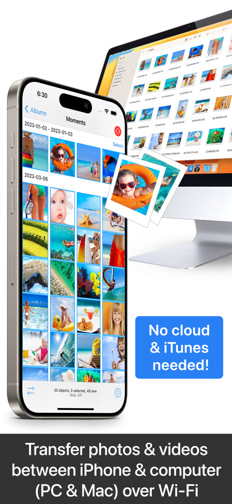 PhotoSync – transfer photos - Wireless transfer of photos and videos between iPhone and computer over Wi-Fi without using cloud or iTunes