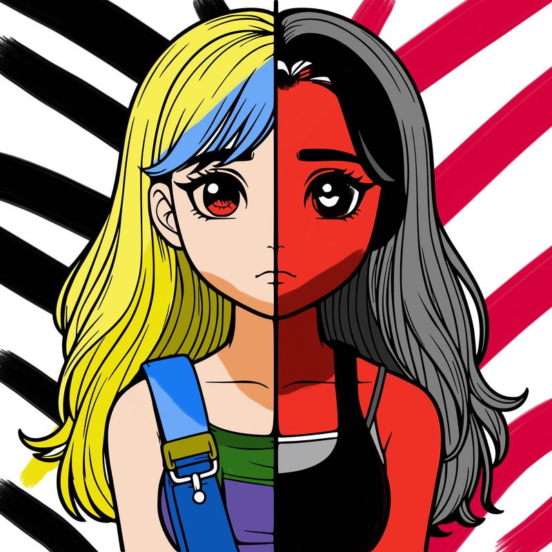 realistic girl split