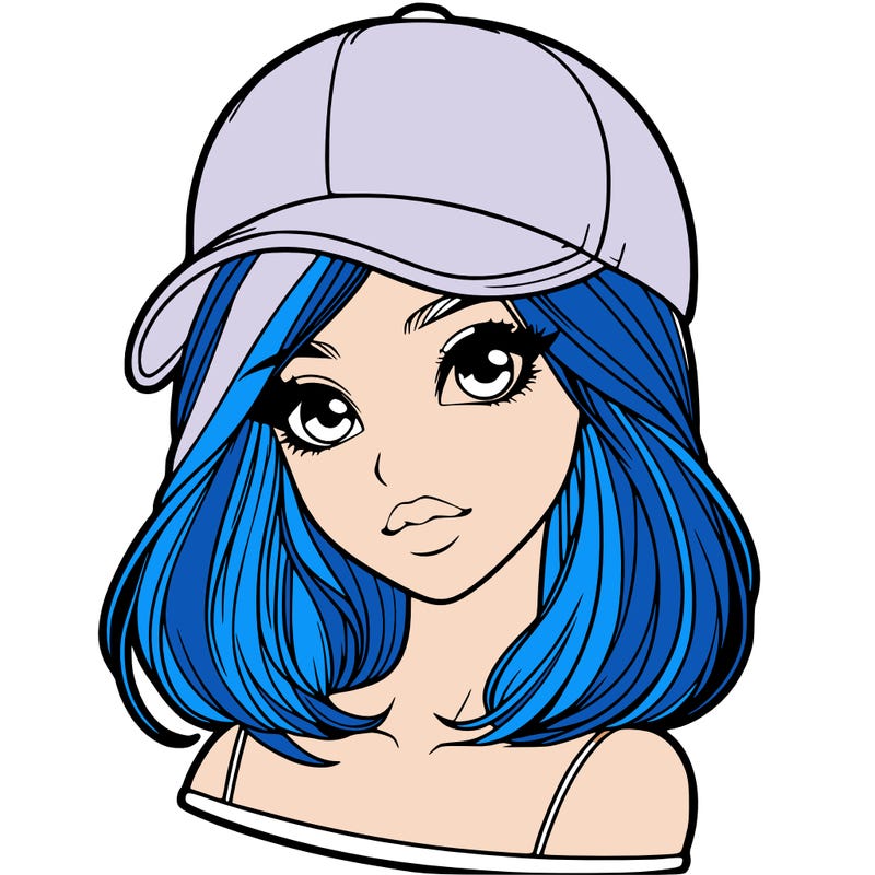 semi realism beautiful girl wearing cap